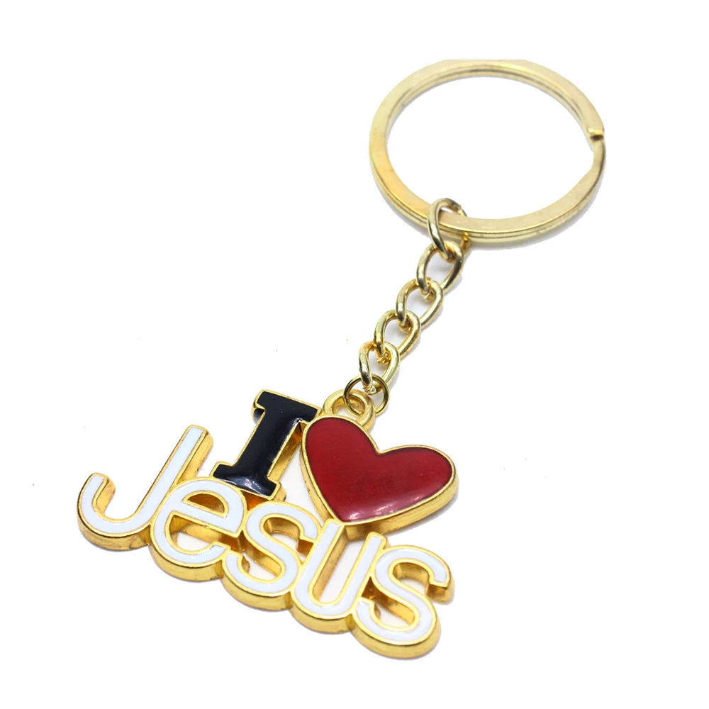 Porte-clés De Cou I Heart Love Jesus Bleu Et Blanc - Porte-badge Unisexe (occasion)