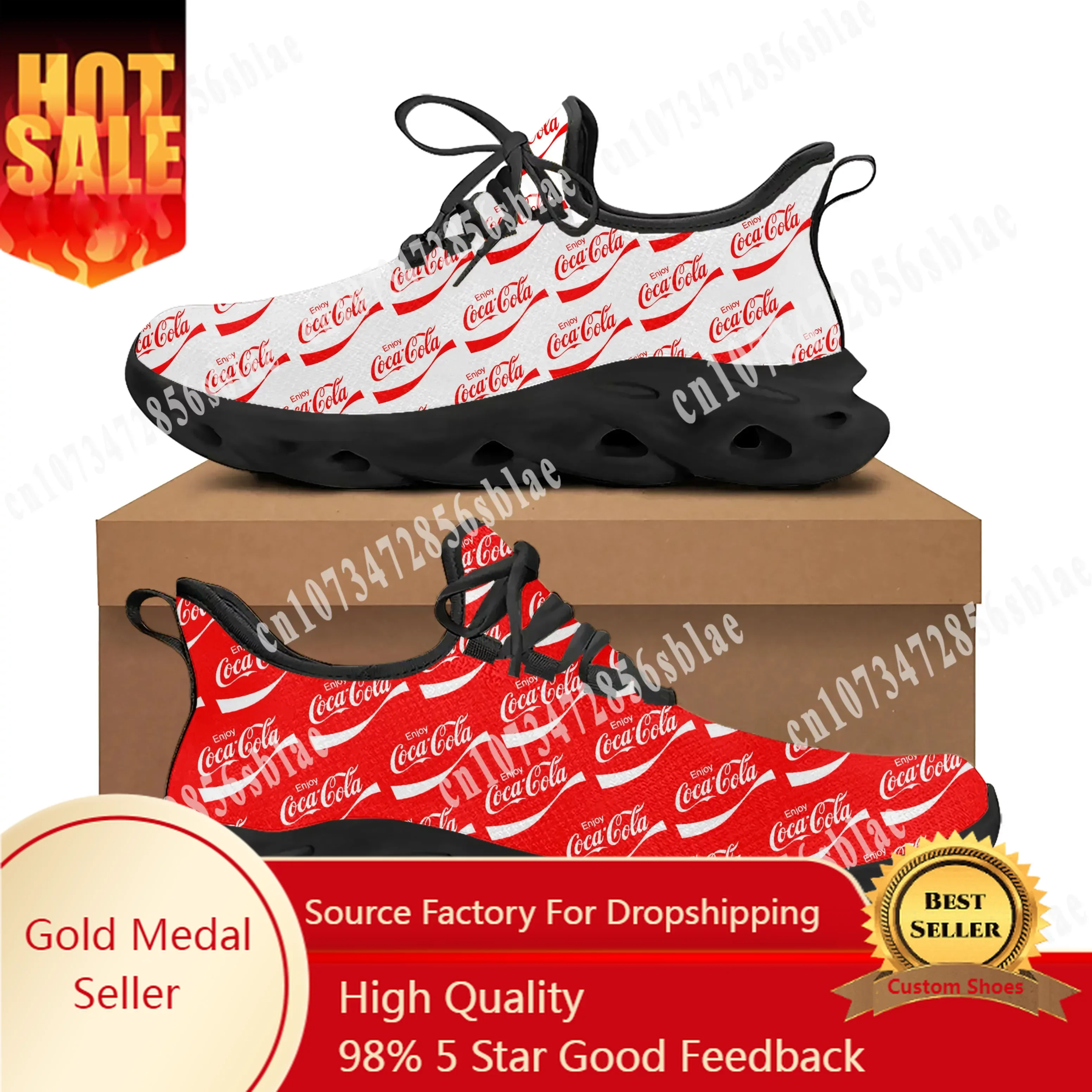 

Coca-Cola Flats Sneakers Mens Womens Sports Running Shoes High Quality Sneaker Customization Shoe Lace Up Mesh Footwear Black