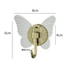 Acrylic Butterfly Transparent Hook Clothes Hanger For Bathroom Wall Hanging Rack Organization Storage Door Hooks Kitchen Gadget 6