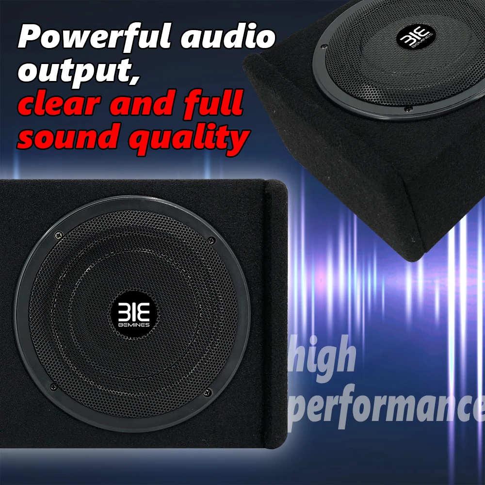 Auto Cube 2Ohms 90W Amplified Subwoofer Car Audio TC-0802 2pcs 8inch Full Range Speakers Encolsed Subwoofer Sound System