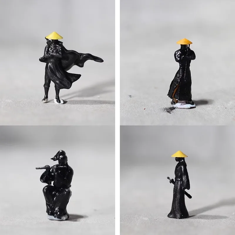 Qiaolin 3D Printing Ancient Model Miniature Landscape Li Bai Umbrella Female Boatman Sand Table Mini Resin Sand Table Characters