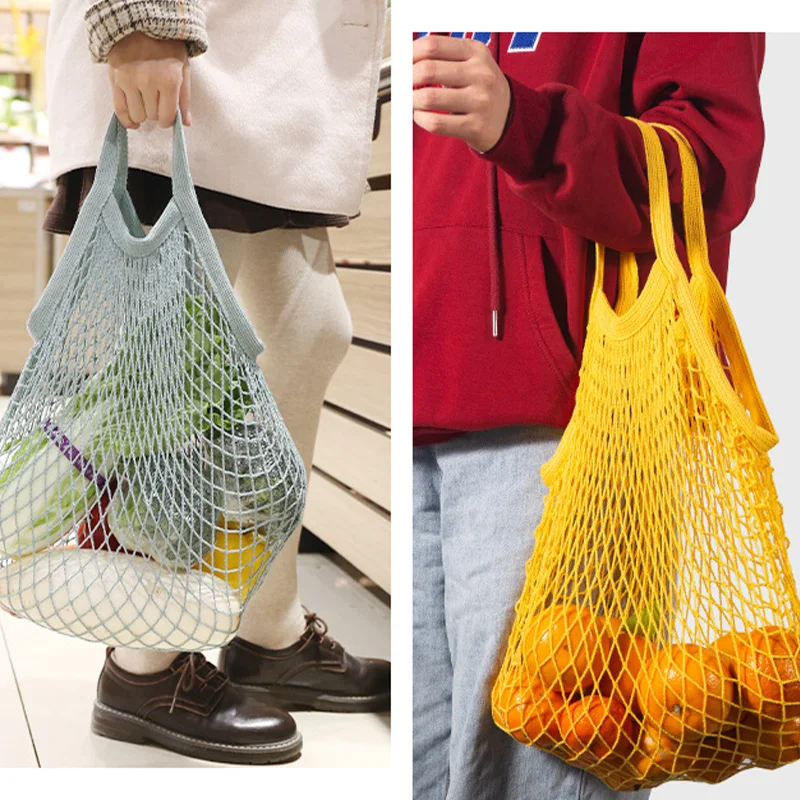 Eco-Friendly Reusable Cotton Mesh Grocery Bags