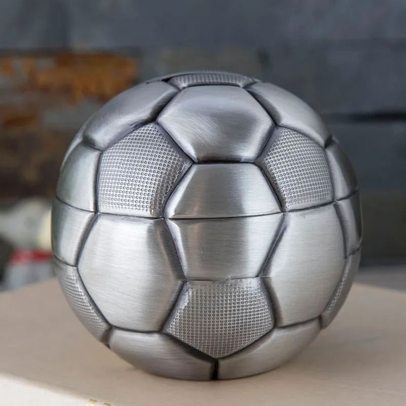 Football  Metal Money box Tin Alloy Coins Holders Piggy Bank For Kids Money Safe SNG025 4