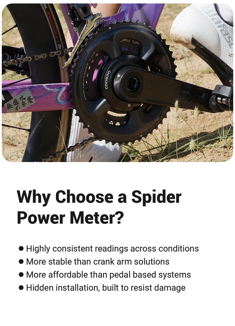 COOSPO S10 Spider Bike Leistungsmesser Easton 110 BCD 4-Bolzen Hochpräzise für Rennräder Leichtgewichtig – Detail 9