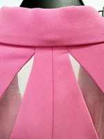 HIGH STREET Newest 2026 Designer Suit Set Women's Gauze Patchwork Single Button Blazer Pencil Pants Suit 2pcs - Image 6