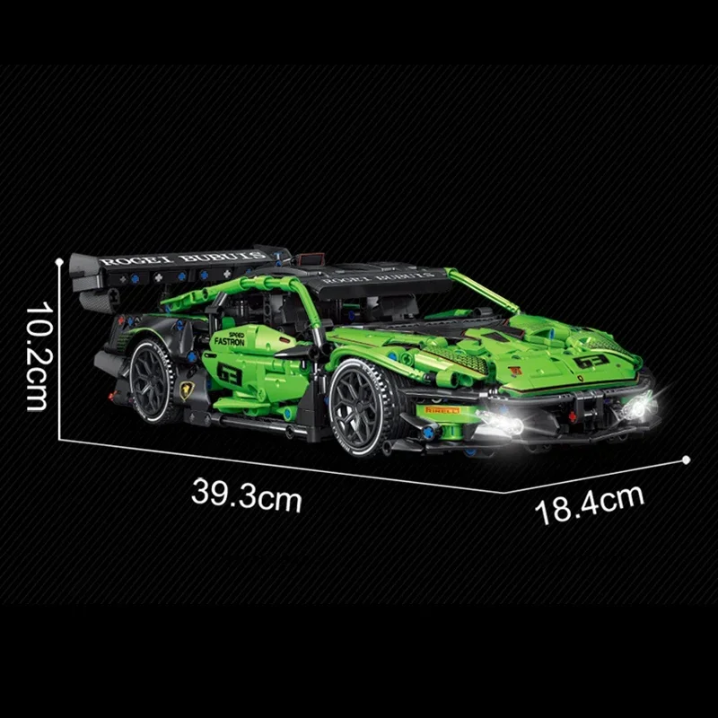 Technical Sport Car Model Building Blocks Famous Vehicle Assemble Bricks Toys Building Block Toy Assemble Toy 1644PCS For Adult