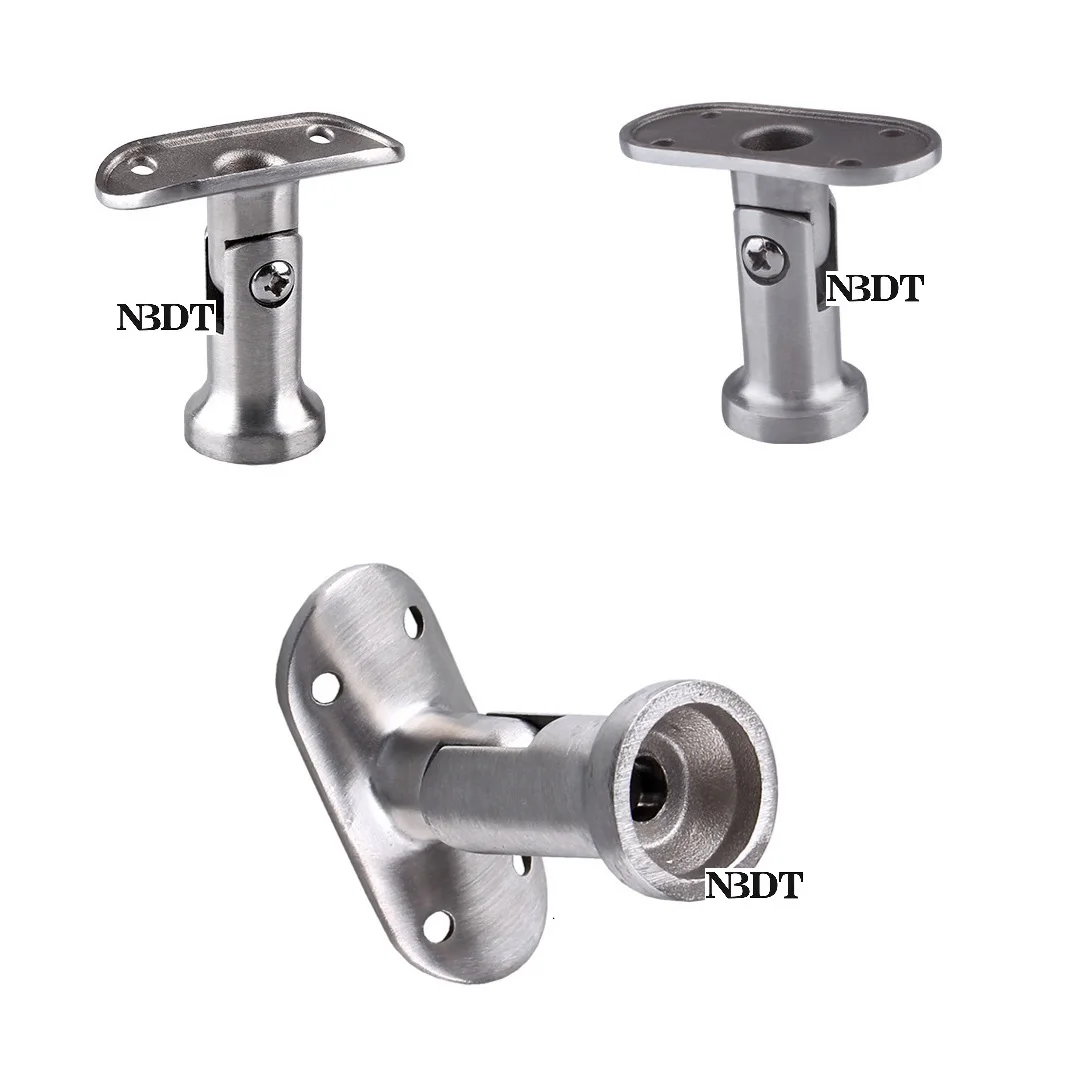 

2Pcs Cast 304 Stainless Steel Handrail Post Support Adjustable Variable Flat Saddle Bracket