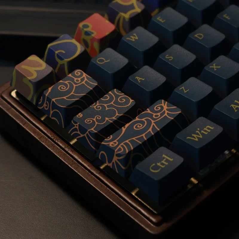 Echome-estilo Chinês Tema Keycap Grupo Pbt Dye Subbed Cereja Perfil Cap Teclado Anime para Teclado Mecânico - Imagem 3