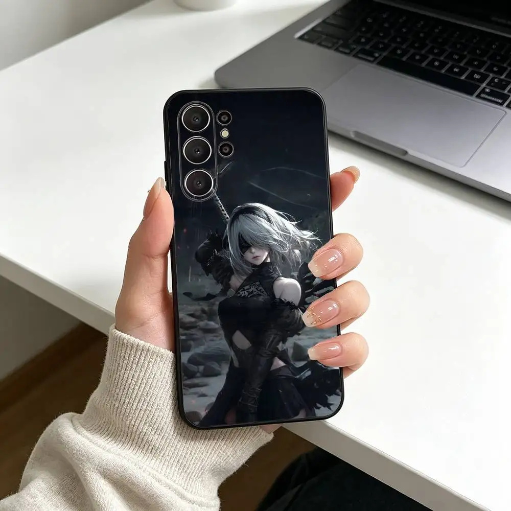 2B Automata-NieR Black Soft Silicone Phone Case