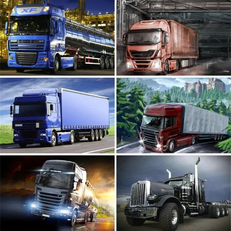 

Набор для алмазной живописи 5D, мозаика «тяжелый грузовик», «сделай сам», «внедорожник», алмазная вышивка, стразы, украшение для дома