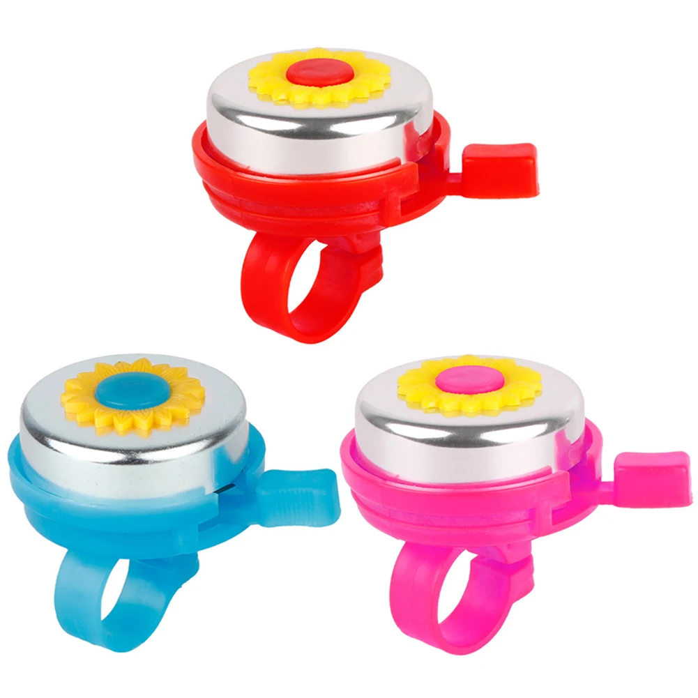 Sunflower Bike Horn Loud Crisp Clear Sound Cycling Safety Warning Alarm Aluminum Alloy Handlebar Bell Ring for Kids Boys Girls