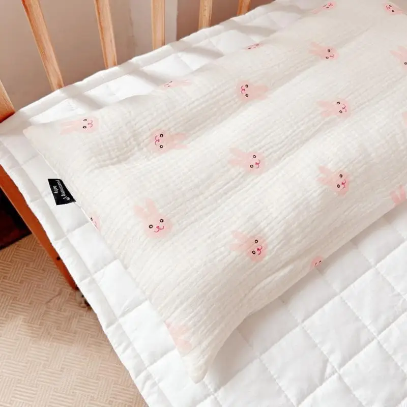 Baby Pillow Cover Washable Kid Pillow Cushion Rectangle Slip for Newborns Infant Pillowcase Cotton Covers A2UB