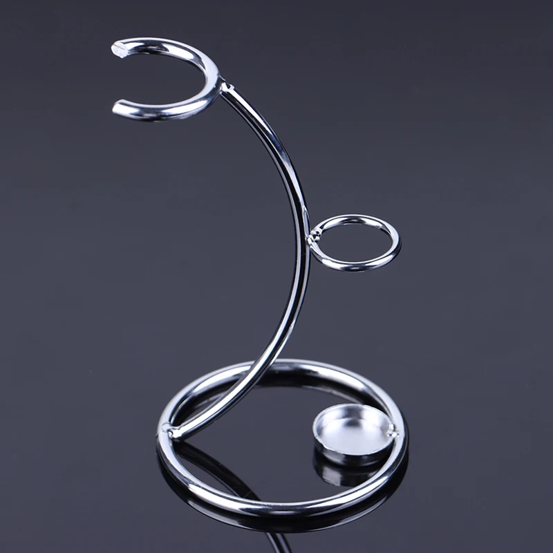 BeardMensShavingRazorAndBrushStandShaverStainlessSteelHolder