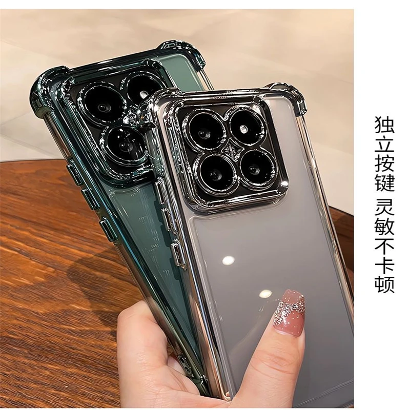 Enhanced Electroplated Transparent Shockproof Silicone Phone Case