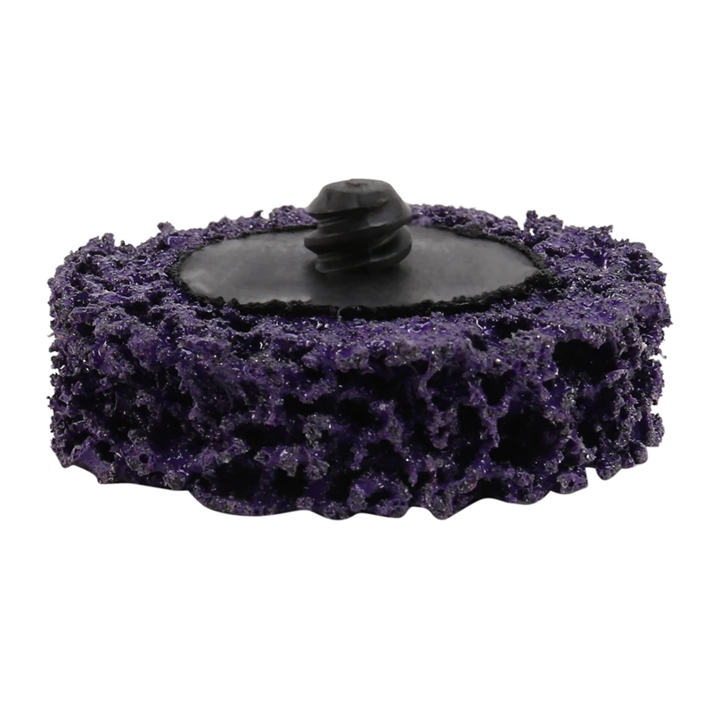 50PCS 2 Inch 50Mm Quick Change Easy Strip & Clean Discs Purple For Paint Rust Removal Surface Prep With 2 Holder