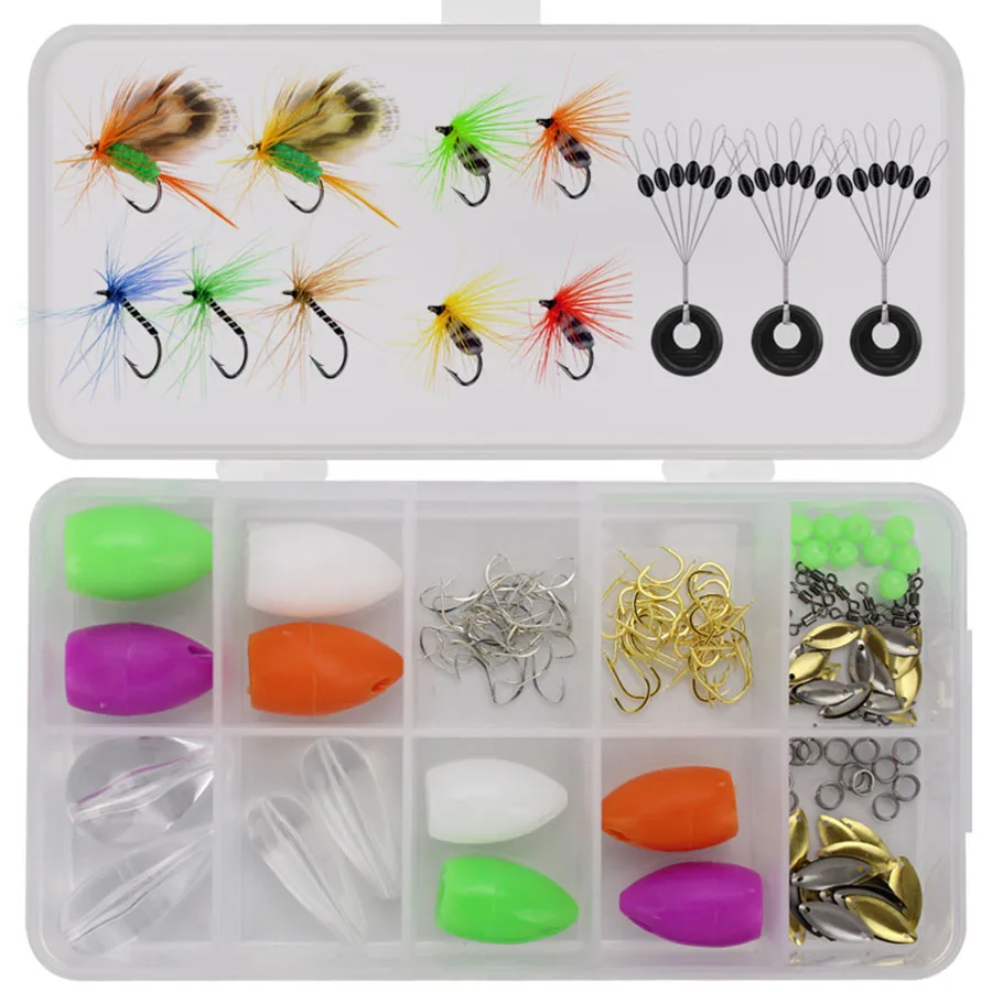 Fly Hook Fishing Kit Freshwater Fishing Tackle Baits Casting Aid Fishing  Spinners Fishing Accessories Kit - AliExpress