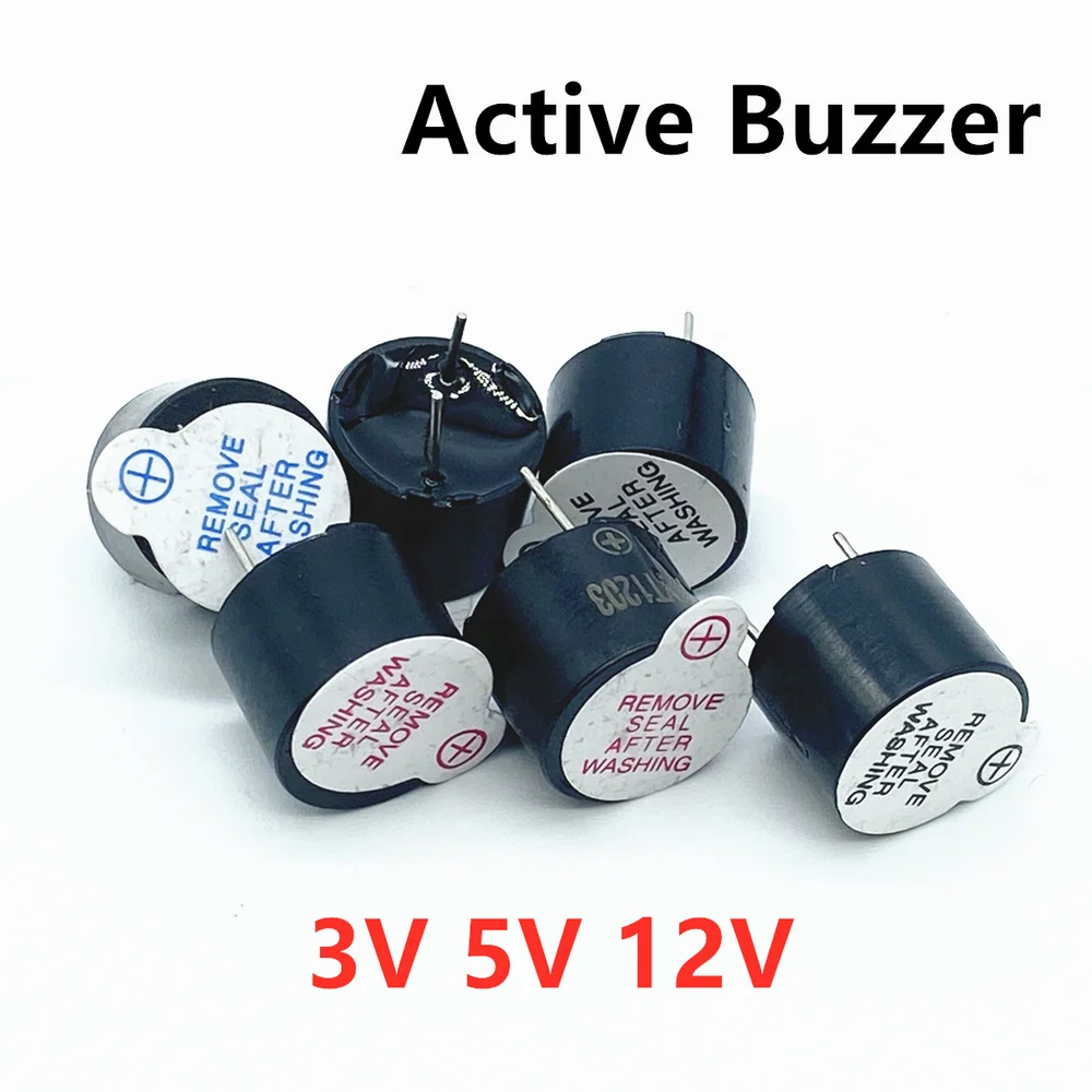 3v 5v 12v Active Buzzer Magnetic Long Continous Beep Tone 12*9.5mm 10PCS