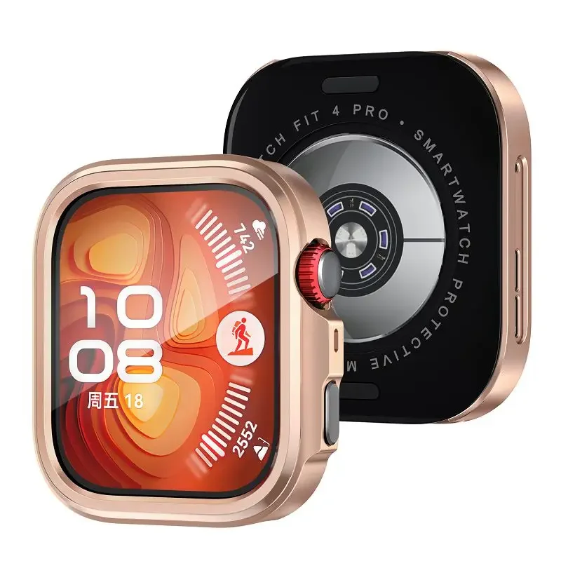 Enhanced Metal Protective Shockproof Case for Smartwatch - Hard, Anti-Scratch Bumper Cover