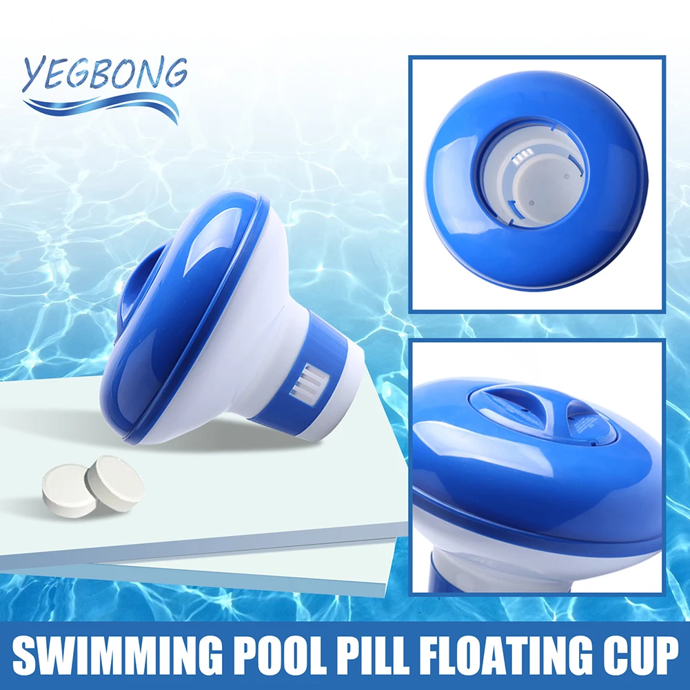 Pool Chlorine Tablets Pool Chlorine Dispenser Swimming Pool Chemical Floater Chlorine Bromine Tablets Floating Dispenser Applicator Spa Hot Tub Supplies