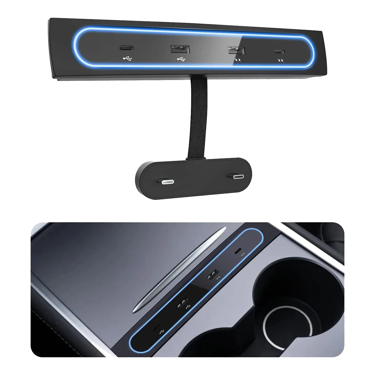 Docking Station USB Center HUB Splitter Extender 2