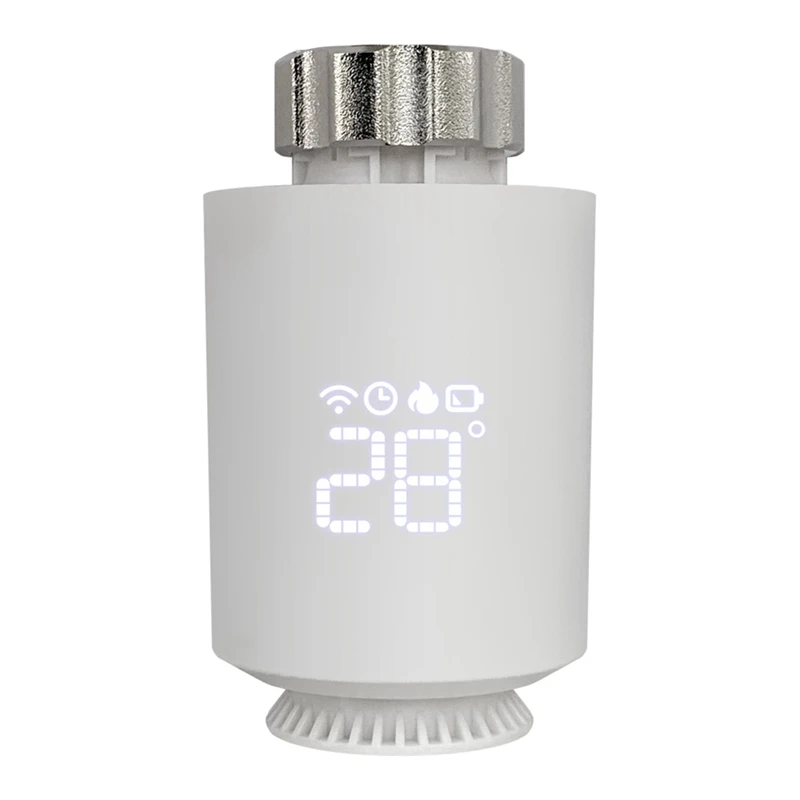 

Tuya Zigbee Thermostat Radiator Actuator Smart TRV Thermostatic Valve Temperature Controller White PC For Alexa Google Home