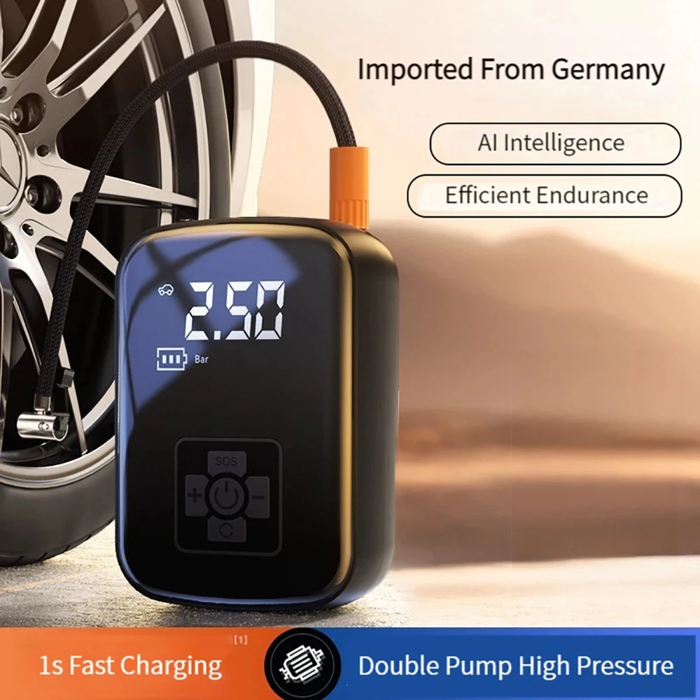 Portable Electric 12V Air Compressor and Tire Inflator