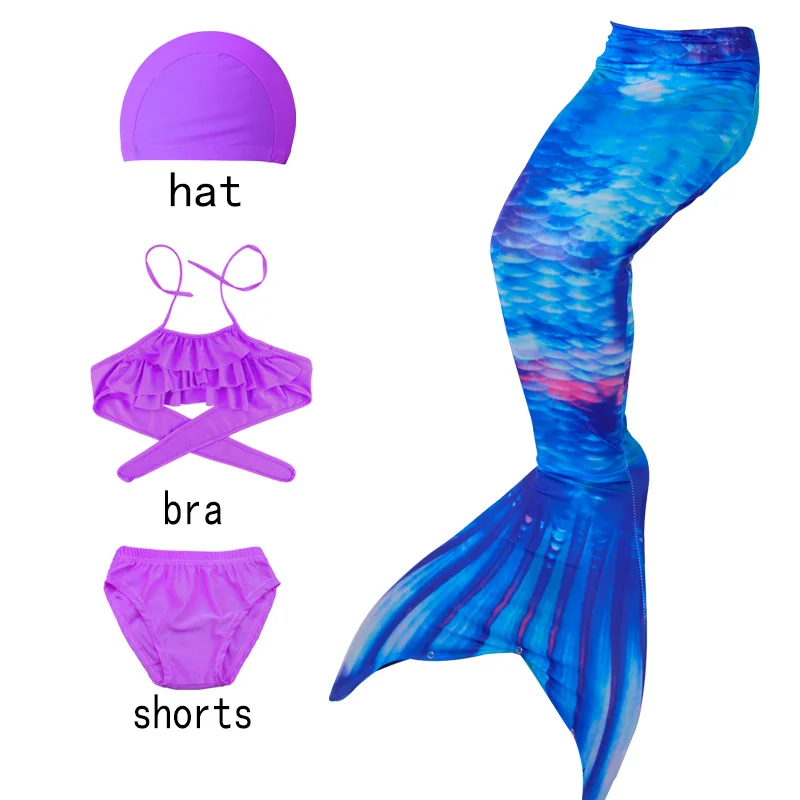 thumbnail image 1 of Aleta de traje de baño para niñas pequeñas, monoaleta, aleta de cola de sirena, cola de sirena para piscina/natación de playa, regalo para niñas, 1 of 5
