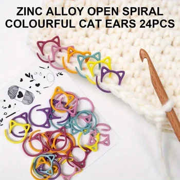 Cat Ear Metal Stitch Markers 1
