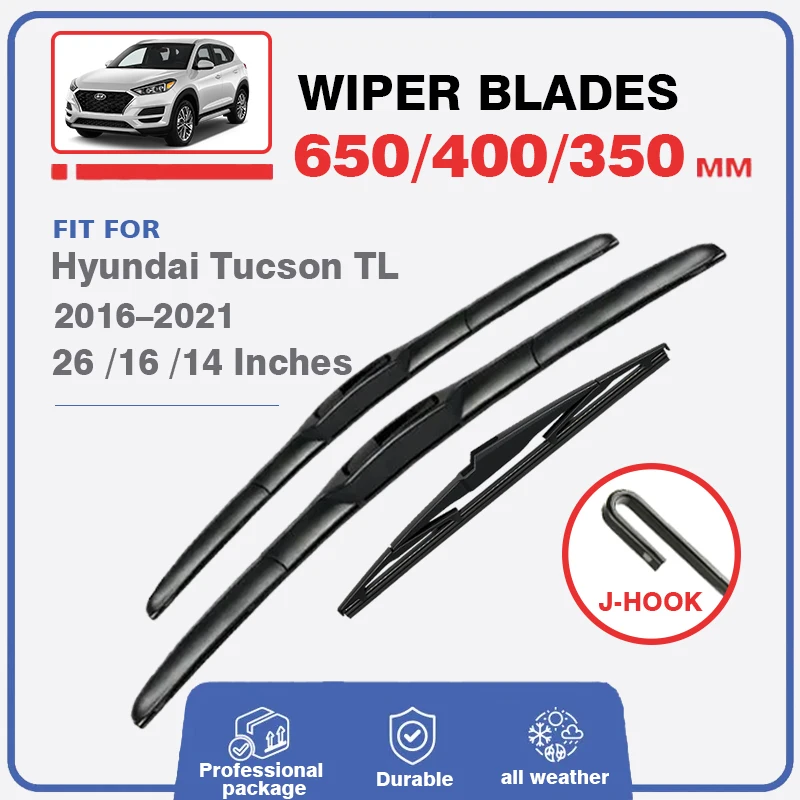 Spazzole Tergicristallo Anteriore Posteriore Per Hyundai Tucson Tl Mk3 2016 2017 2018 2019 2020 2021 Parabrezza Parabrezza Wash Fit U Gancio Braccio