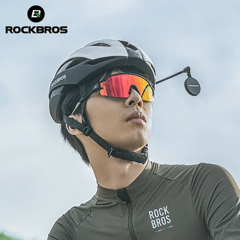 ROCKBROS specchietto retrovisore per casco da bici rotazione di 360 gradi specchietto retrovisore con estensione regolabile specchietto retrovisore di sicurezza in alluminio