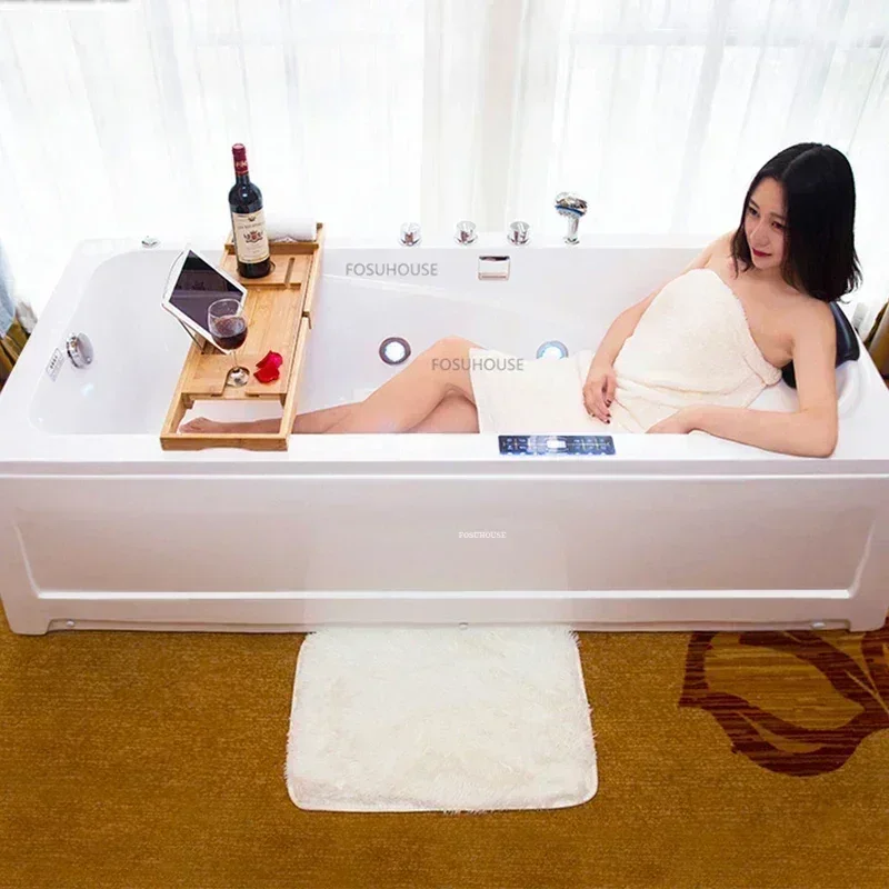 Household Bathroom Bathtub Independent Surf Massage European Style Acrylic Bathtub Light Luxury Aldult Spa Indoor Whirlpool Tub