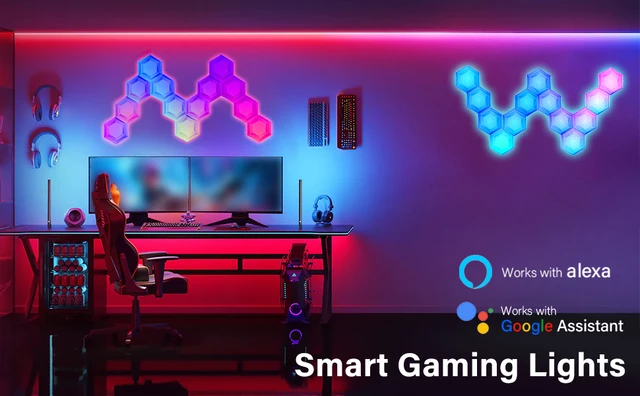 Pannelli LED Esagonali RGB - 20 Pezzi Per Camera Gamer, Con Sincronizzazione Musica - Foto 6