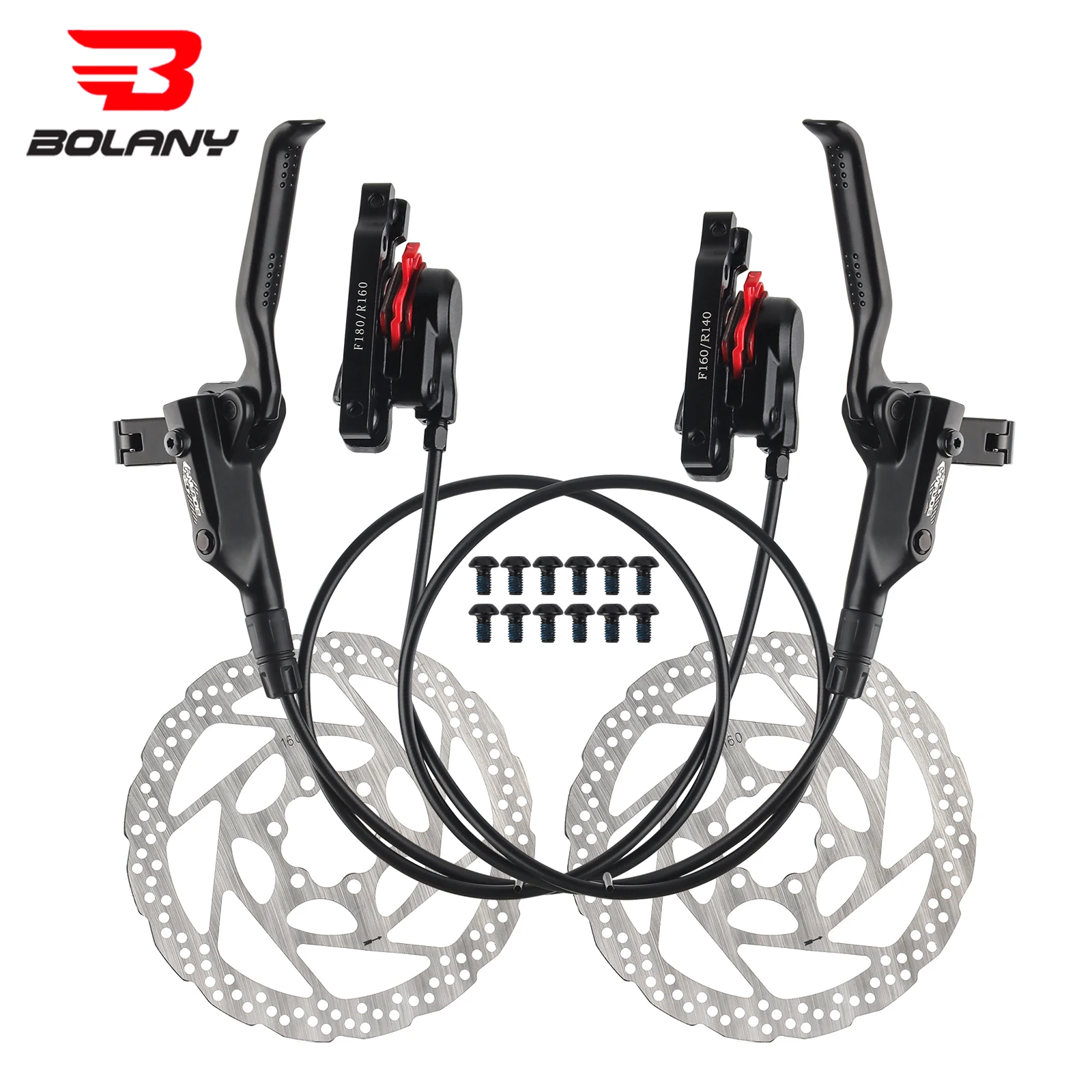 XUJINGJIE Hydraulische Scheibenbremsen Für Fahrrad – Set Vorne & Hinten, Für MTB Und Rennrad