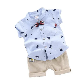 New Summer Baby Clothes Suit Kids Boys Clothing Children Casual Shirt Shorts 2Pcs/Sets Toddler Sports Costume Infant Tracksuits 1