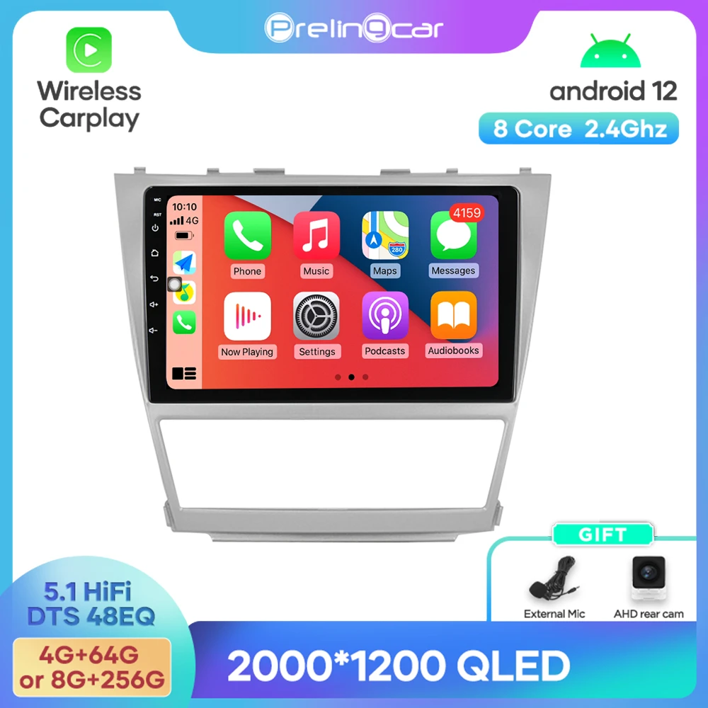 

Android 12 DTS Sound For Toyota Camry 40 2007-2011 Navigation Multimedia Car Player Radio 2Din Stereo Bluetooth 48EQ Band WIFI