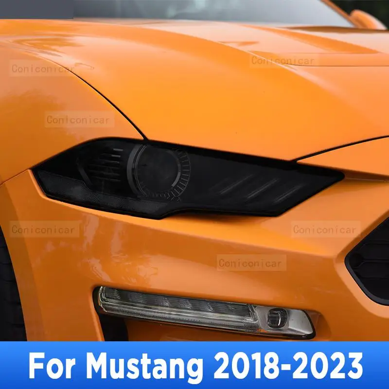 CarHeadlightProtectionTintAntiScratchProtectiveSmokedBlackFilm