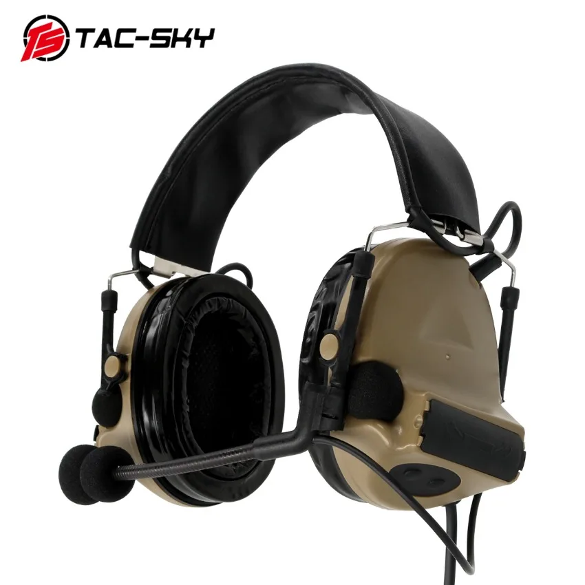 TS TAC-SKY Tactical Headset COMTAC II Electronic Shooting Earmuffs Airsoft Noise Cancelling Pickup Hearing Protection Headset