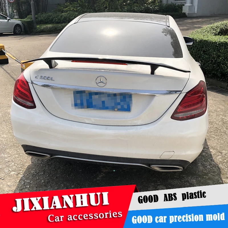 For Benz W205 Spoiler 2016-2019 C180 C200 C260 C7 TF ABS Material Car Rear Wing Primer Color | Автомобили и мотоциклы