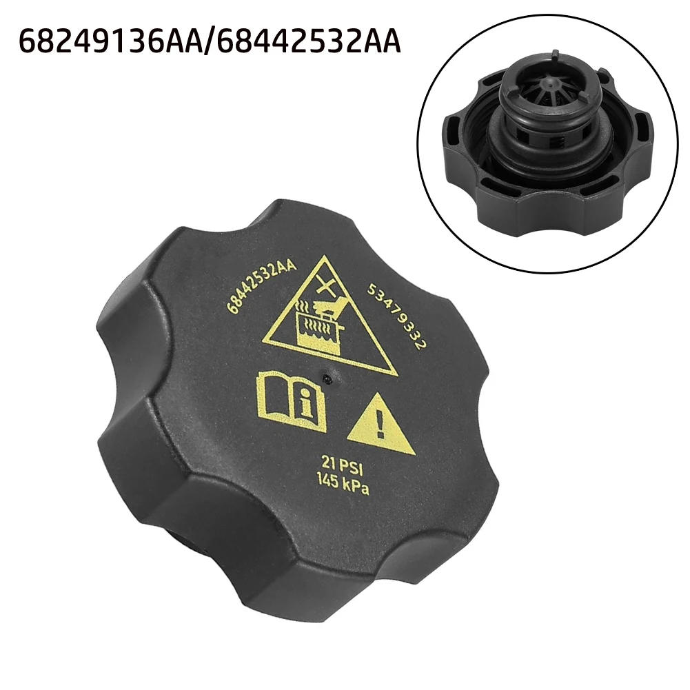 

Cover Reservoir Cap Garden Indoor 53479332 68249136AA 68442532AA Accessories Black Coolant Engine Parts Plastic