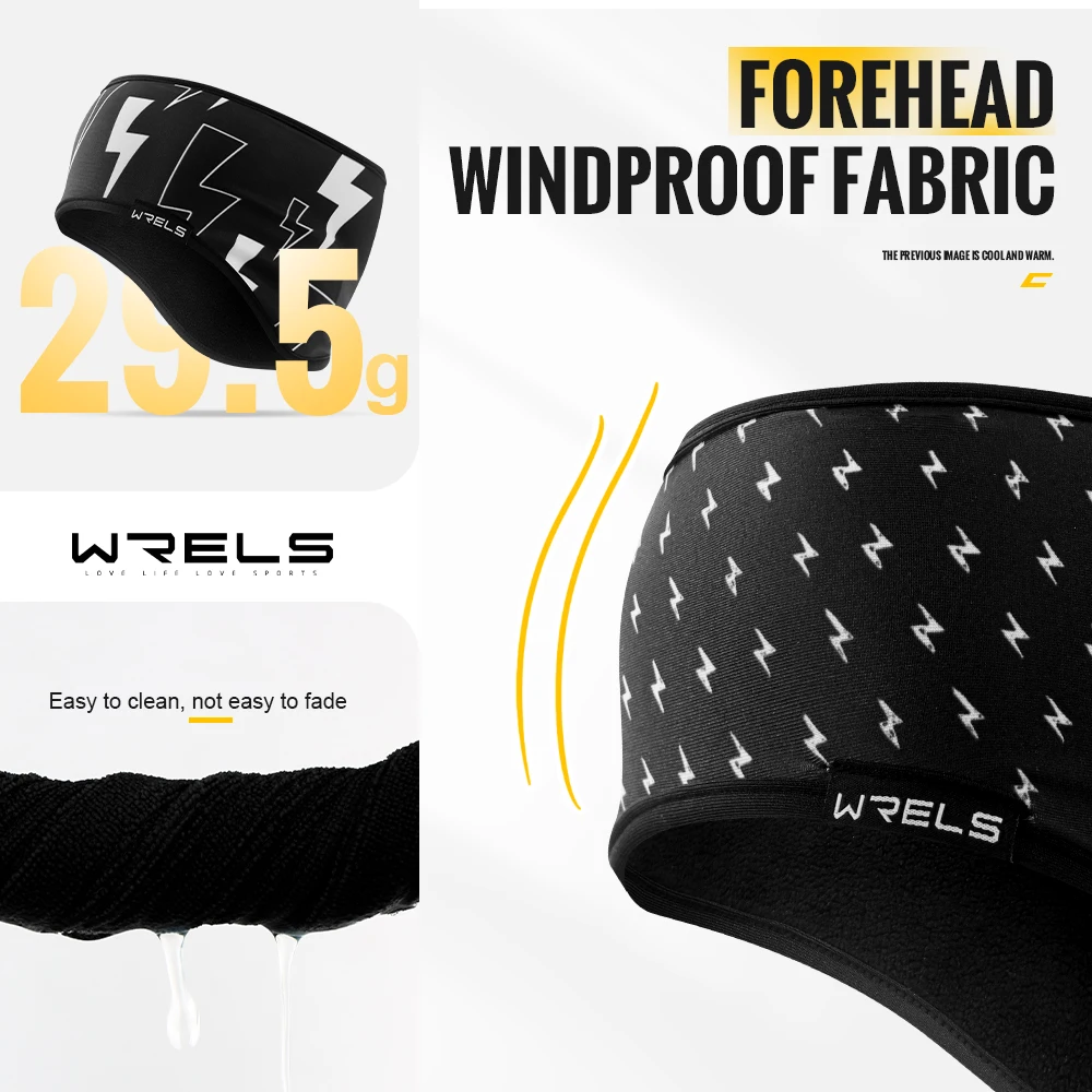WRELS Ear Muff Headband Thermal Fleece Headband Windproof Sports Sweatbands Stretchy Ear Warmer Headband Running Skiing Hairband