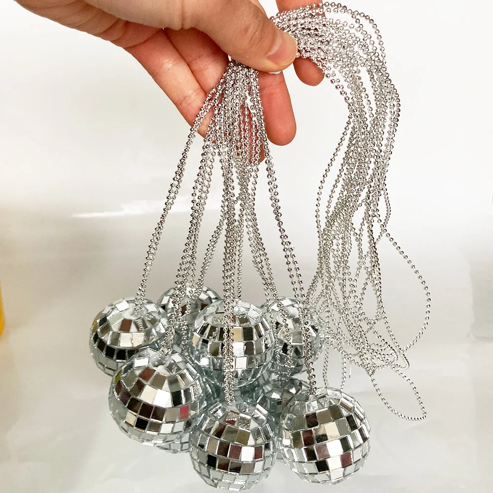 Disco Necklace For Men & Women - 70s Retro Chain With Rhinestones, Bling Bling Party Accessory For Disco Costumes & Theme Parties - View #8