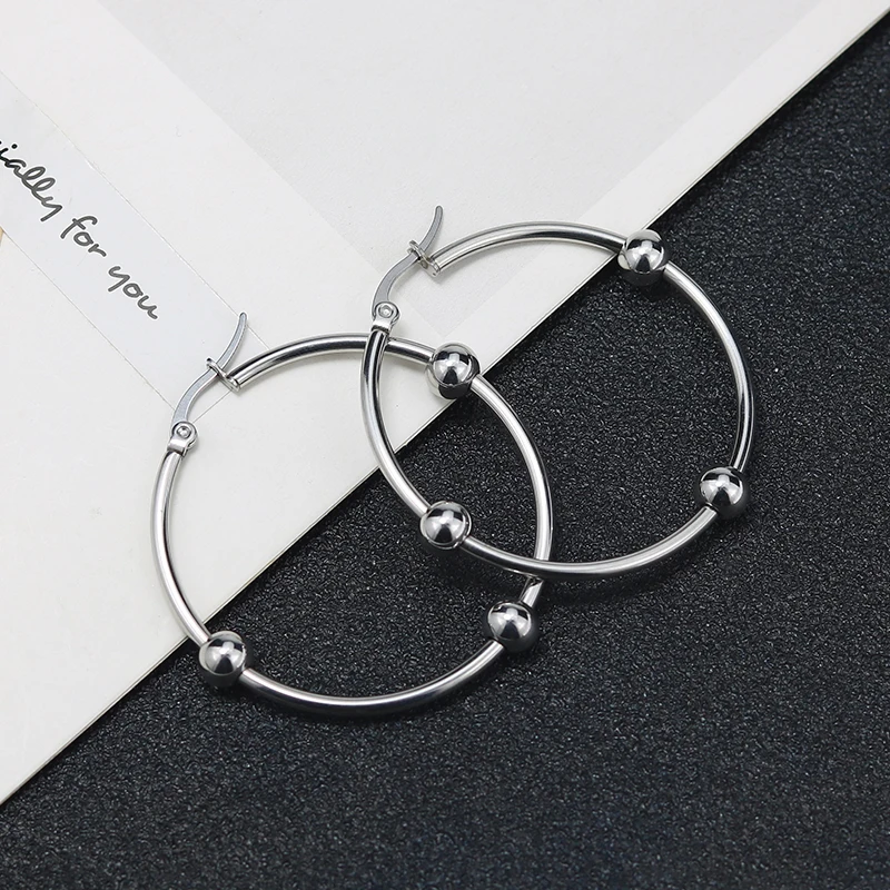 20mm30mm40mm50mm60mmExaggerateBigBallCircleHoopEarrings