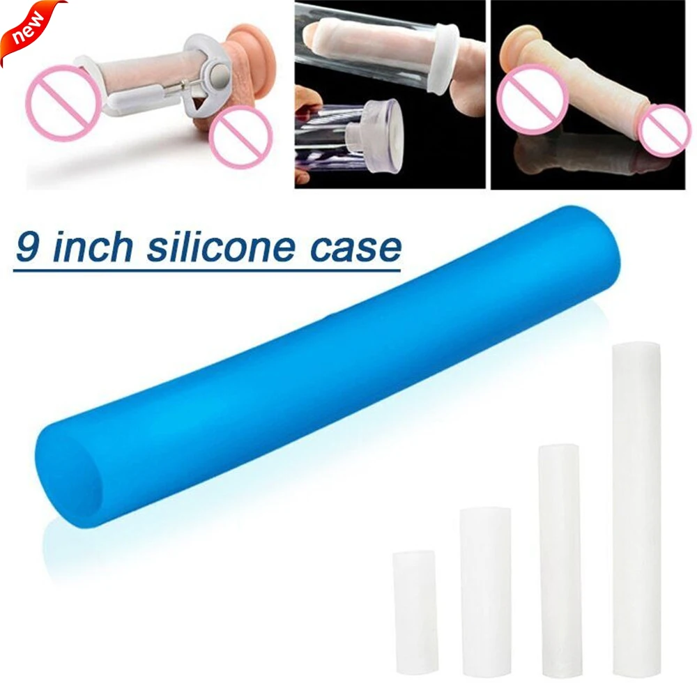 Penis Sleeve Extender Pump Vacuum Cap Accessories Enlargement Glans Protector Reusable Silicone Case Various Sizes Clamping Kit vacuum sex toy,penis sleeve,penis pump,penis enlargement