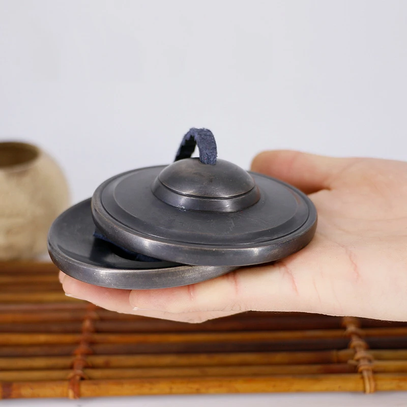 Handcrafted Tibetan Meditation Tingsha Cymbal Bell tibetan cymbals Tibetan Tingsha Cymbals Chime Bells with Buddhist The Eight Auspicious Symbol