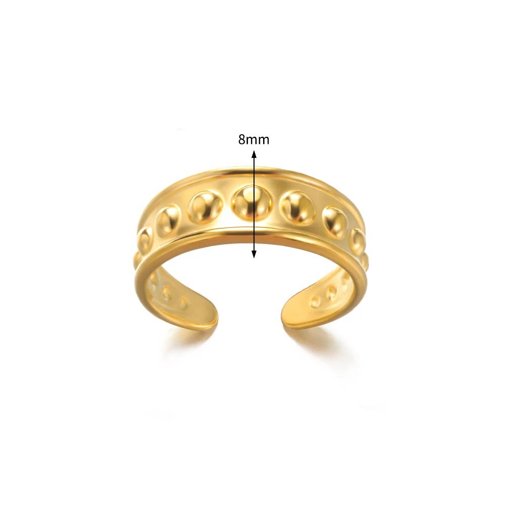 S4a759aae24d8413ea914e8df22a27a83d Stainless Steel Rings for Women Men Gold Color Heart Engagement Wedding Wide Ring Trendy Vintage Geometric Punk Jewelry Gift New Mallzona