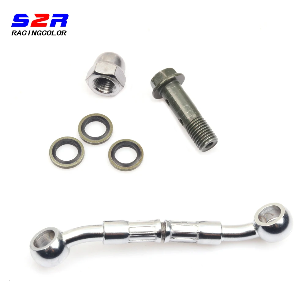 Motorcycle Brake Hose S2R Hydraulic Brake Hose Line Prolong Connector 10mm Parts For YAMAHA HONDA BMW