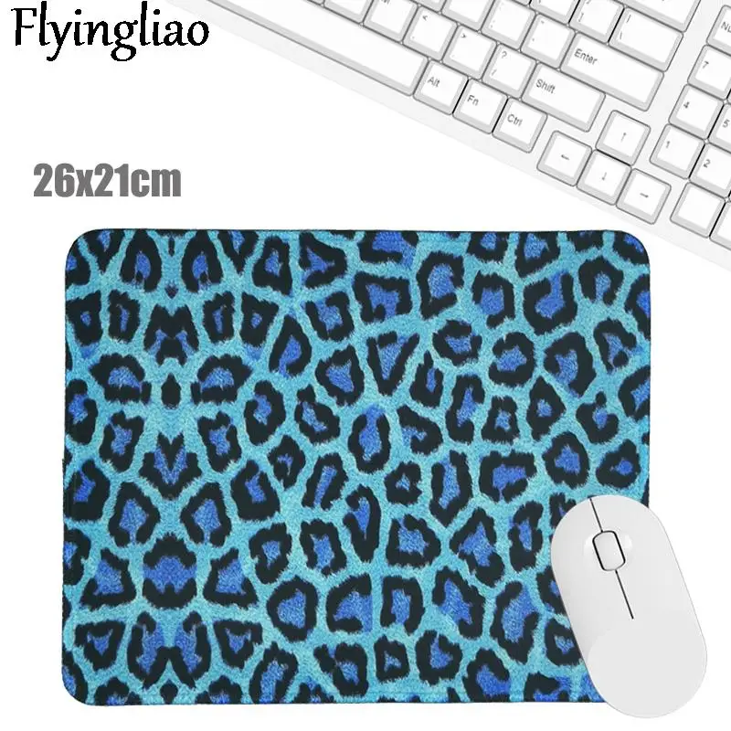 Leopard Print Blue Mouse pad anti slip waterproof 21 * 26cm mouse pad school supplies office accessories office desk set