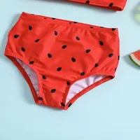 Childrens Beachwear Bikini Set Cute Fruit-Themed Girls Watermelon and Pineapple Swimsuit Kids Halter Top with Matching Bottoms 5