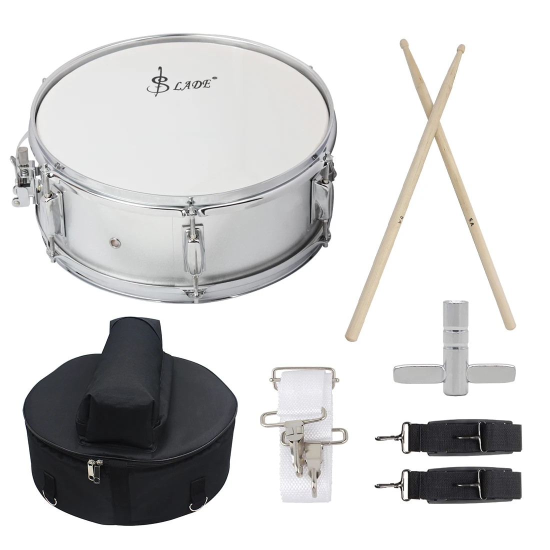 

SLADE 14 Inches Snare Drum Music Drums Professional Snare Drum Set With Bag For Beginners Practice Metal Percussion Instrument