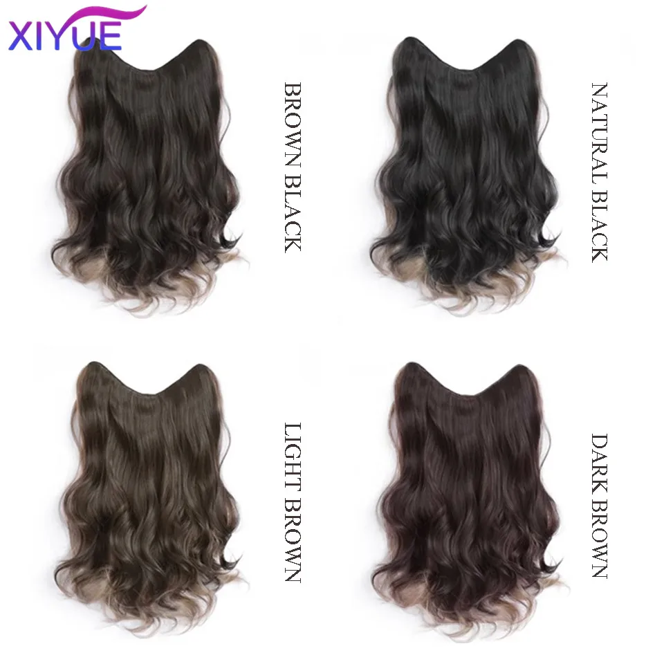 XiYUE   Synthetic U-shaped wig piece one piece wig women's long hair naturally fluffy and increases hair volume